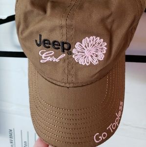 Chocolate brown and pink Jeep hat